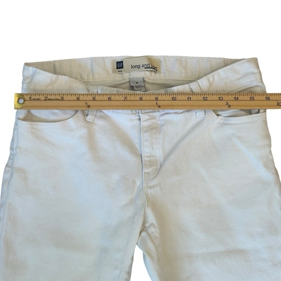 GAP Flare Wide Leg Long and Lean White Denim Jeans Size 8 - Picture 4 of 9